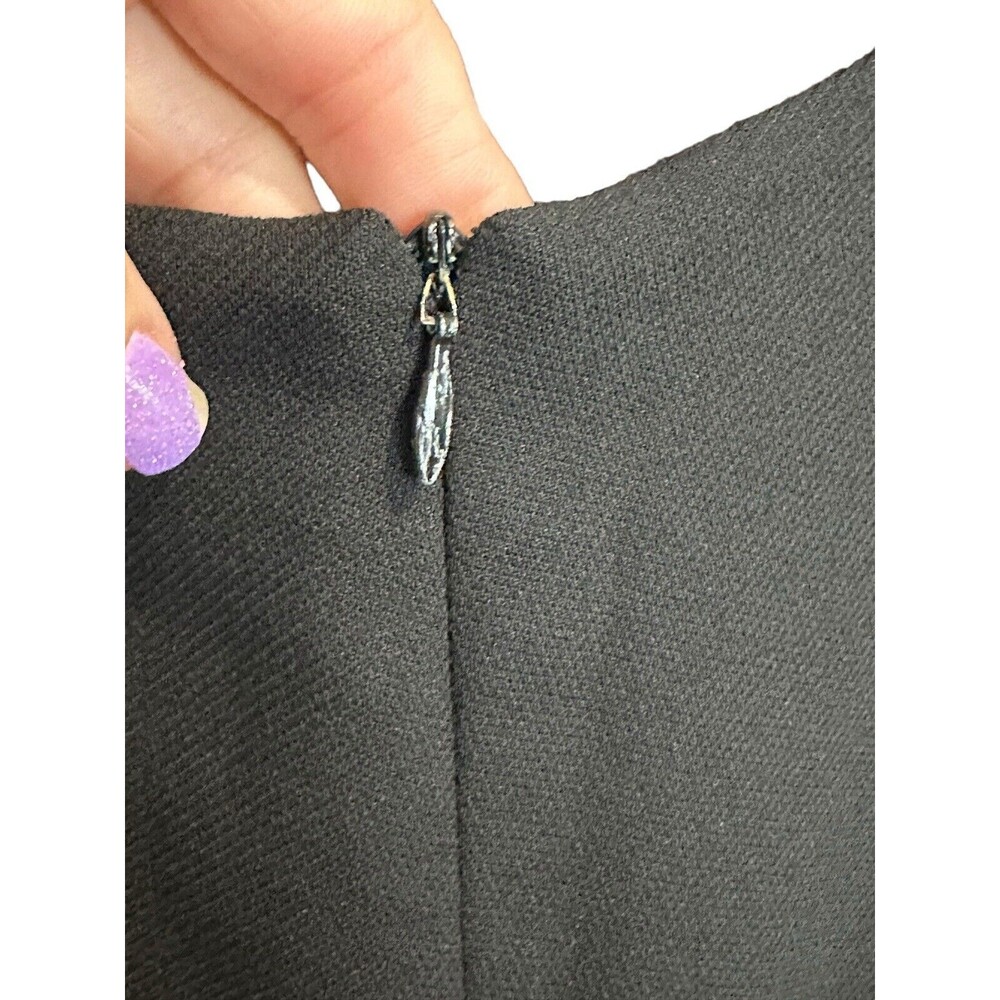 Vintage Tootto New York Brand Size Small 100% Wool Black Sleeveless V Neck AB1-5 - Picture 5 of 10